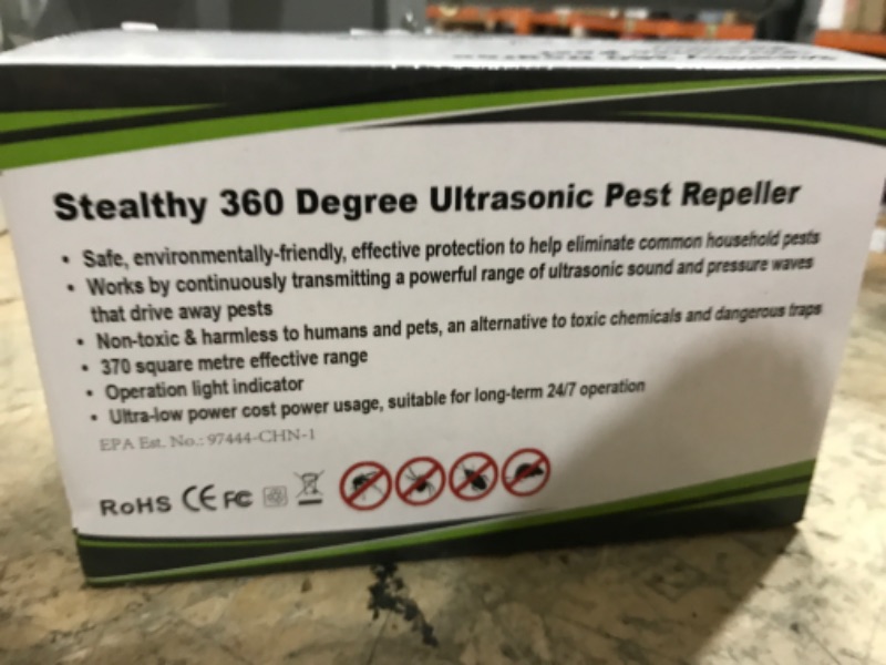 Photo 1 of 2 Pack Ultrasonic Pest Repellent Plug in, Indoor Electronic Deterrent for Mouse,Mice,Rat,Squirrel,Roach,Ant, Spider,Rodent Control for Kitchen,Garage, Attic, Home