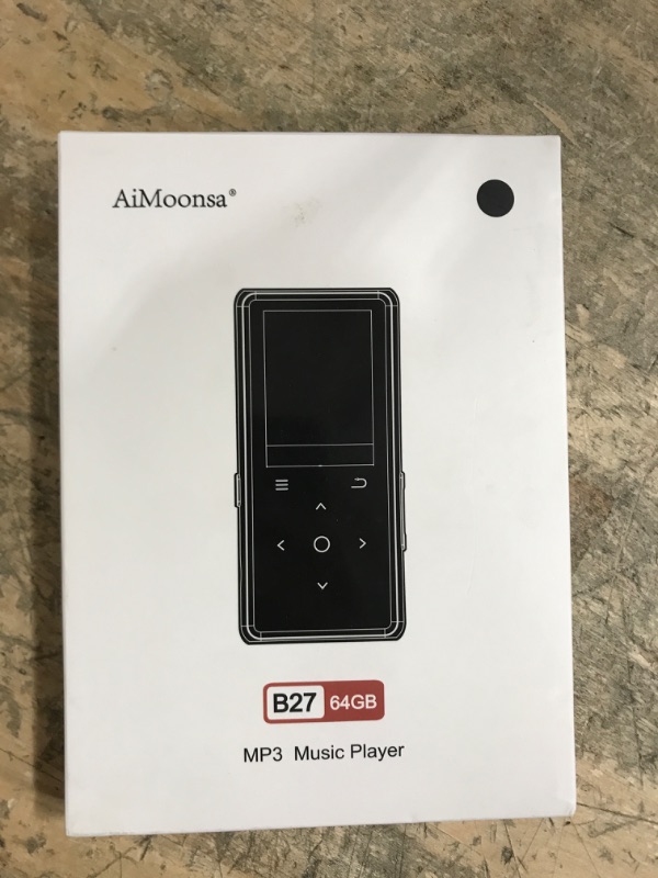Photo 1 of 64GB MP3 Player with Bluetooth 5.2, AiMoonsa Music Player with Built-in HD Speaker, FM Radio, Voice Recorder, HiFi Sound, E-Book, Earphones Included