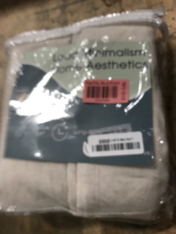 Photo 1 of 102 Inch Long Curtains Pinch Pleat Linen Curtains for Living Room 2 Panels Set Natural Cream Semi Sheer Light Filtering Boho Neutral 102 Inch Pleated Curtain with Hooks Floor Ceiling Bedroom Window