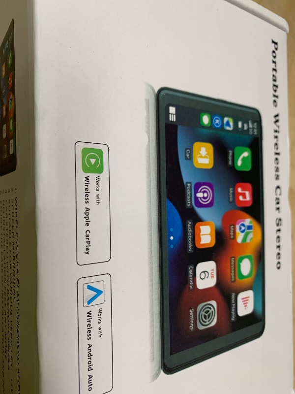 Photo 1 of Carplay Screen for Car, 7" HD Wireless Portable Car Play Touchscreen Stereo with Android Auto Mirror Link/Backup Camera/GPS Navigation/Satellite Radio for All Vehicles