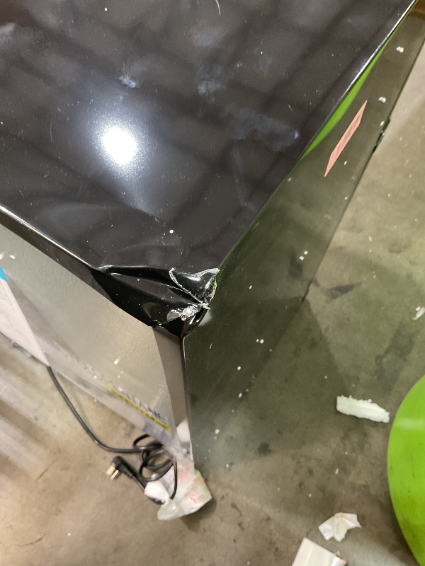 Photo 1 of GE Mini Fridge With Freezer | 3.1 Cubic Ft. | Double-Door Design With Glass Shelves, Crisper Drawer & Spacious Freezer | Small Refrigerator Perfect for the Garage, Dorm Room, or Bedroom | Black