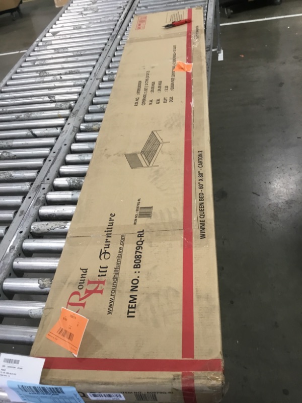 Photo 1 of *************INCOMPLETE ITEM, THIS IS ONLY BOX 2 OUT OF 2*******************
Roundhill Furniture Vichy 2-Piece Rubberwood Bedroom Set with Upholstered Queen Bed and Nightstand, Corduroy