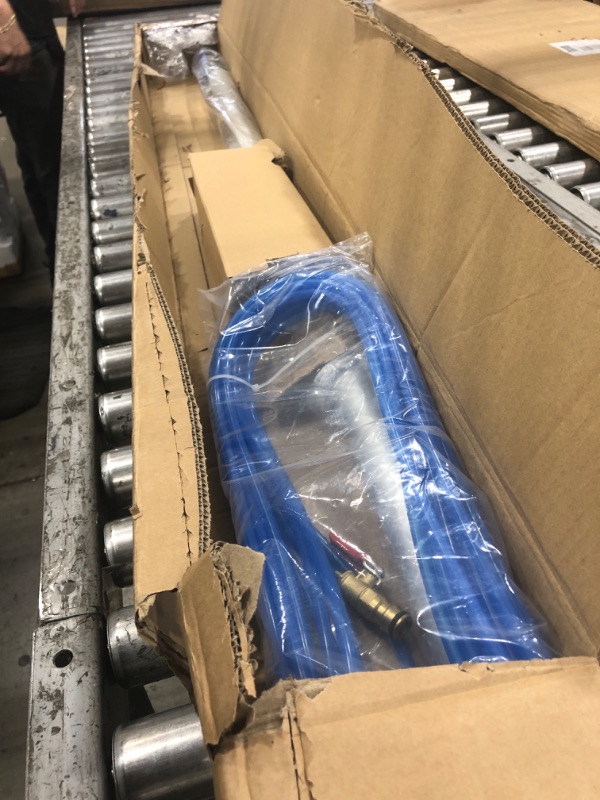 Photo 1 of (missing pieces) VEVOR Water Fed Pole Kit, 24FT Solar Panel Cleaning Pole with Extendable Handle, 180° Rotatable Brush Head & 65.6FT Hose