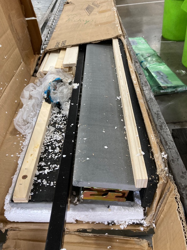 Photo 1 of ****PARTS ONLY*****Ball & Cast Queen Size Bed Frame with 2 Drawers and 1 Twin XL Trundle,Velvet Upholstered Platform Bed with Channel Tufted Headboard,Wood Slats Support,No Box Spring Needed,Gray