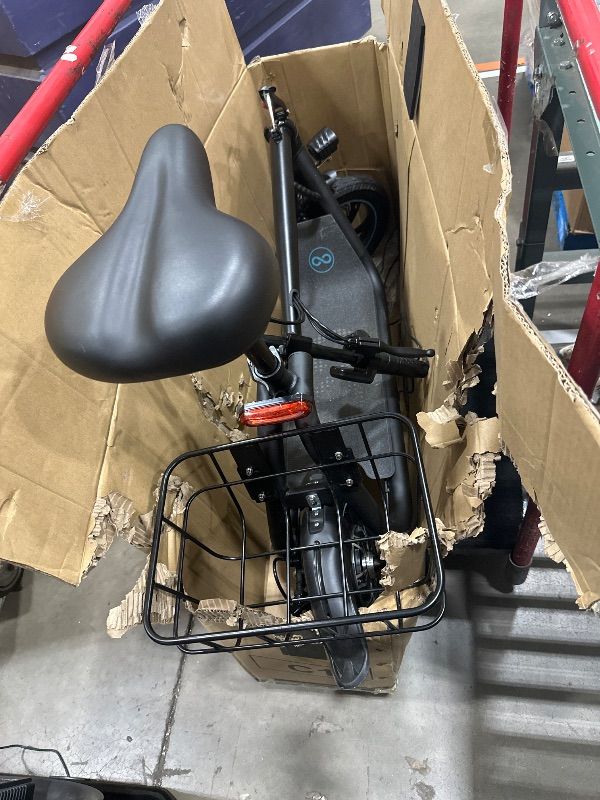 Photo 1 of *** PARTS ONLY *** Gyroor C1 Plus Electric Scooter for Adults with Seat & Pet Basket - 30 Miles Range 650W Motor 48V 13.5Ah Battery 18.6MPH 14" Pneumatic Tires Foldable Design Shock Absorbers 300lbs Pet Bike, L73