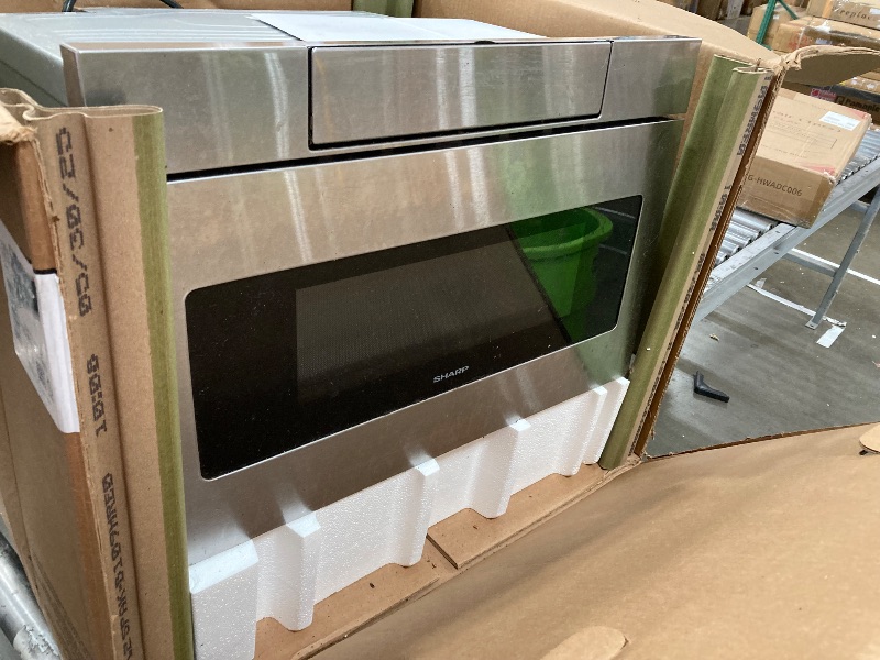 Photo 1 of ***********FOR PARTS, ITEM IS NONFUNCTIONAL***********
SHARP SMD2470ASY Microwave Drawer Oven, 24-inch, 1.2 Cubic Feet, 950 Watt, Concealed Control Panel with Digital LCD Display, Stainless Steel