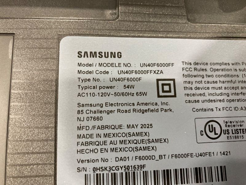 Photo 1 of **SMASHED SCREEN FINAL SALE**SAMSUNG 40-Inch Class Full HD F6000 Smart TV (2025 Model) HDR, Object Tracking Sound Lite, Knox Security, One UI Tizen, Smart TV
