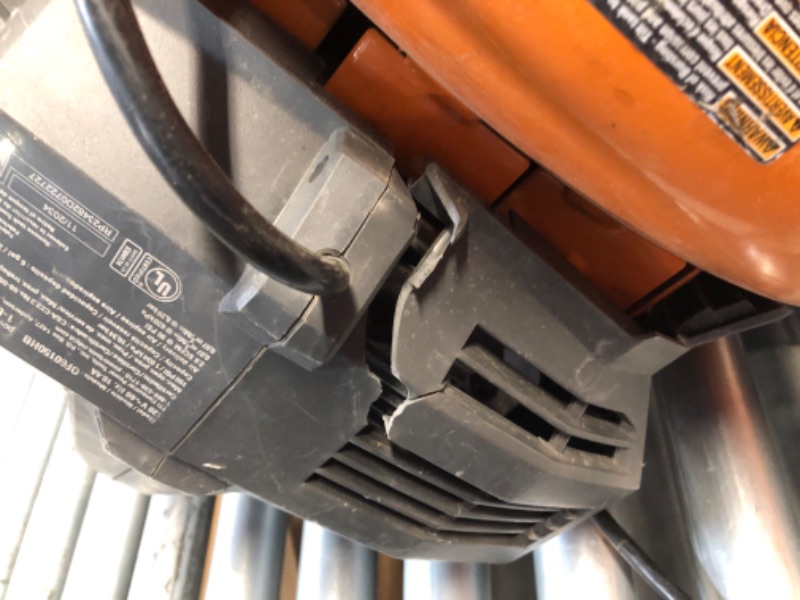 Photo 1 of *** PARTS ONLY *** RIDGID 6 Gal. 150 PSI Portable Electric Oil-Free Jobsite Pancake Air Compressor with 25 ft. Air Hose and 18GA Brad Nailer 02106416A