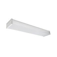 Photo 1 of 1-Pack 4 ft. 120-Volt 3800 Lumens White Integrated LED Wraparound Light with Prismatic Lens
