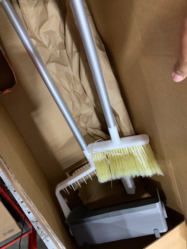 Photo 1 of *BROKEN DUST PAN* Full Circle Tag Team, Easy-Empty Compact Standing Broom and Dustpan Sweep Set