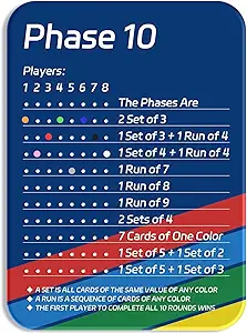 Photo 1 of 2025 New Upgrade Phase 10 Scoreboard, Acrylic Scoreboard for Phase 10 Card Game with 8 Colored Cribbage Pegs, Fun Board Card Games Accessories for Adults, Families, Parties & Travel
