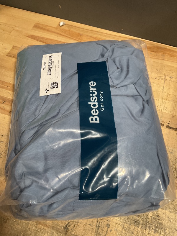 Photo 1 of Bedsure Duvet Cover King Size - Soft Double Brushed Bedding Set for Kids & Adults, Zipper Closure, 3 Pieces, Includes 1 Duvet Cover (104"x90") & 2 Pillow Shams, NO Comforter, Slate Blue