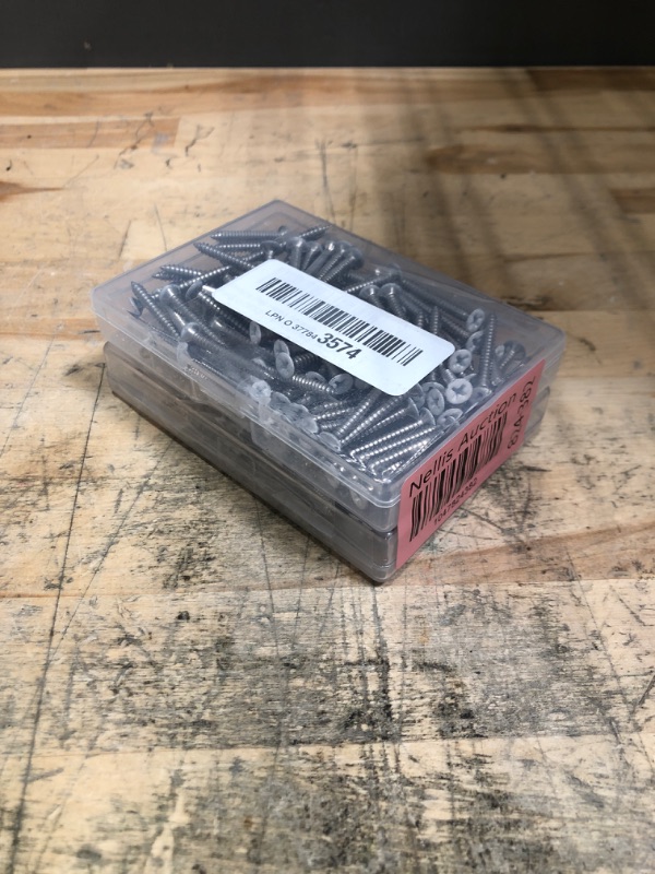 Photo 1 of #6 x 1-1/4" Flat Head Wood Screw, Sheet Metal Screws, Stainless Steel 18-8 (304), White Head, 100 PCS (2pk)