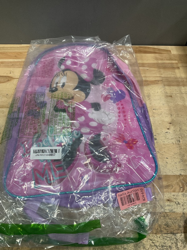 Photo 1 of *****************MISSING LUNCHBOX***************
Disney Minnie Mouse Backpack with Lunch Box for Girls 5 Pc Bundle ~ Deluxe 16" Minnie Bag, Insulated Lunch Bag, Stickers, and More (Minnie Mouse School Supplies)