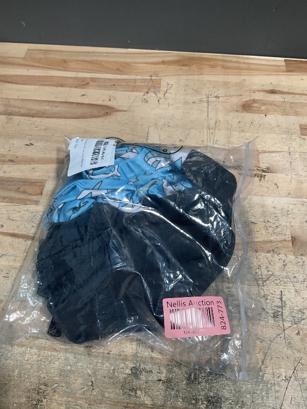 Photo 1 of Boys Long Sleeve Rash Guard Swimsuits Swim Sets Size 7-8 Boy Swim Shirt Kids 2-Pieces Zipper Bathing Suit UPF50+ Swim Shorts Blue Shark