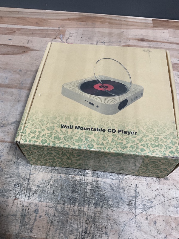 Photo 1 of MICOCIOUS Bluetooth Portable Home CD Music Player with Remote Control, Timer, Built-in Speakers and LED Display - FM Radio Boombox (White)