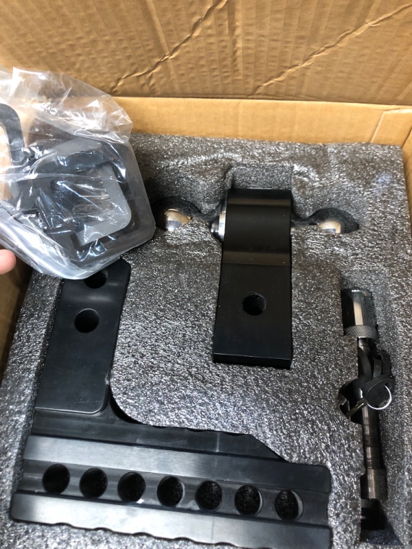 Photo 1 of Kohree 6" Adjustable Trailer Hitch Fit 2 Inch Receiver, Dual Solid Ball 2" and 2-5/16"(12,500 LBS GTW), Drop & Rise Heavy Duty Aluminum Tow Hitch with 4 Silencer Pads & 2 Locking Hitch Pin, Black