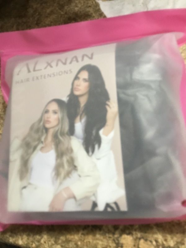 Photo 1 of ALXNAN Hair Extensions, 4PCS Clip in Hair Extensions,20 Inches Chocolate Brown with Dark Brown Long Wavy Natural Soft Synthetic Hairpieces for Women