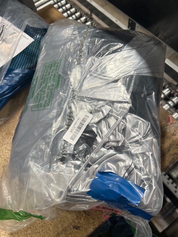 Photo 1 of LXKCKJ 9x18 FT Rectangular Pool Cover for Above Ground Pool, Solar Oval Pool Cover Protection with Tensioner, Ideal for Rectangular/Oval Frame Pool Waterproof & UV-Resistant (Black)