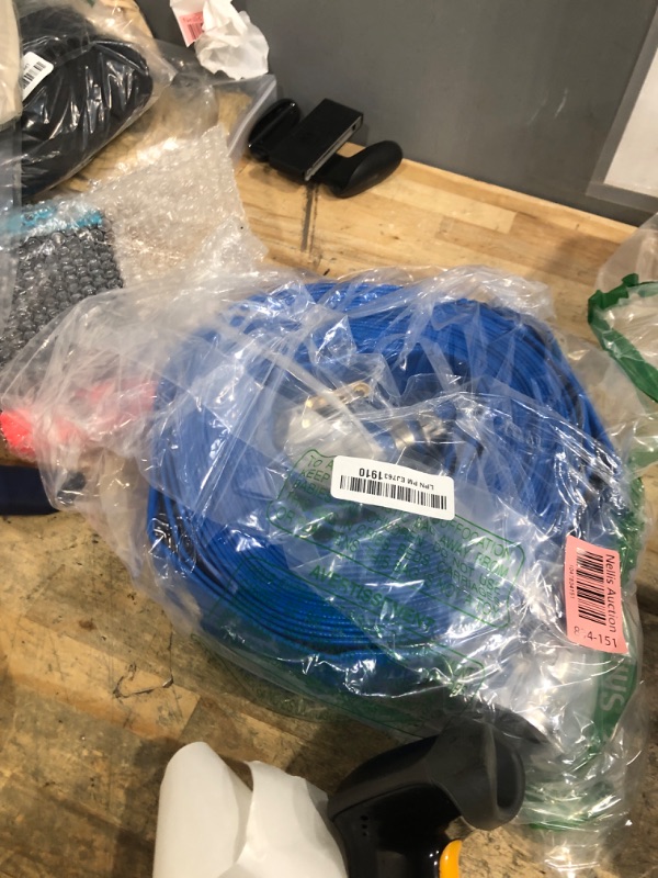 Photo 1 of 1.5" x 50 ft Backwash Hose for Swimming Pools, Heavy Duty PVC Water Lay Flat Discharge Hose,Durable Pool Drain Hose with Aluminum Camlock C and E Fittings for Pump And Filters