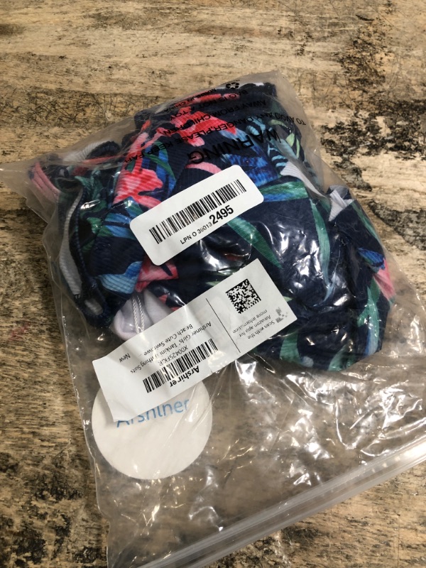 Photo 1 of Arshiner Girls Swimsuit 3 Piece Bathing Suits Girl Tankini Bathing Suit Beach Cute Swimwear Bikini Swimsuits Kids Swimming Clothes Size 8 9 Years Navy Blue Girls Bathing Suits Size 8-10