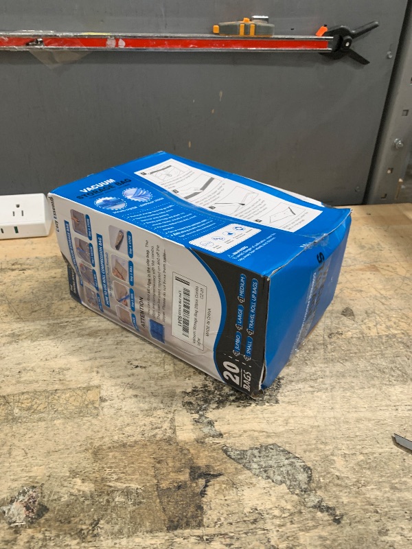 Photo 1 of 20 Pack Vacuum Storage Bags, Space Saver Bags (4 Jumbo/4 Large/4 Medium/4 Small/4 Roll) Compression for Comforters and Blankets, Sealer Clothes Storage, Hand Pump Included