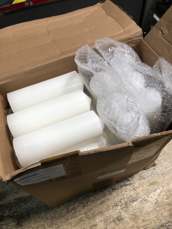 Photo 1 of (MINOR WAX SMUDGES) MTLEE 36 Pcs Pillar Candles Bulk Set of 3 Long Burning Wax Pillar Candles 2 in x 3, 6, 8 Inch Dripless Unscented Smokeless for Wedding Party Spa Lantern Fireplace Home(White)