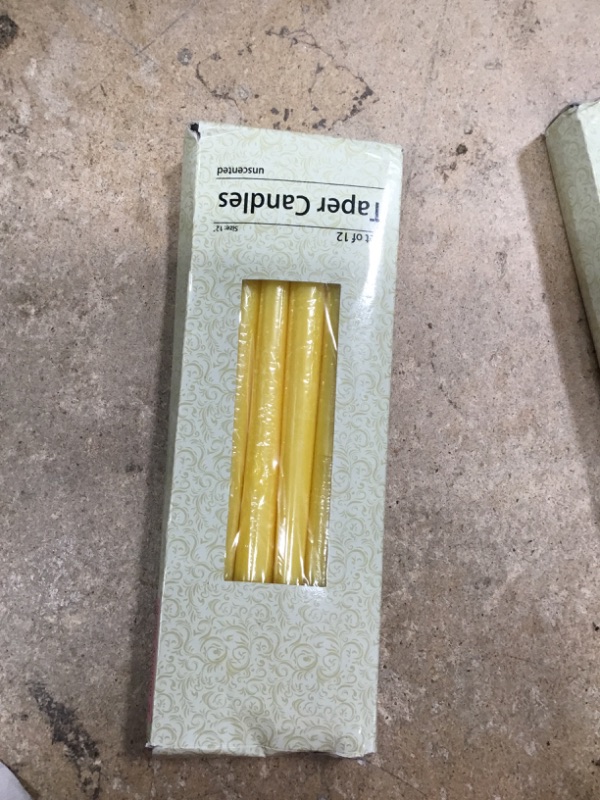 Photo 1 of 12 Inch Yellow Taper Candles