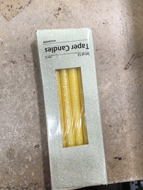 Photo 1 of 12 Inch Yellow Taper Candles