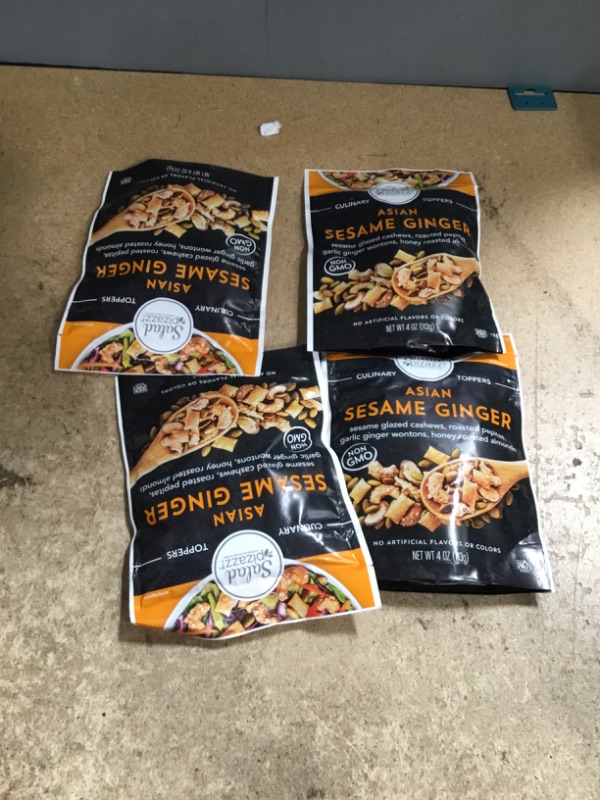 Photo 1 of *BUNDLE OF 4* *8/23/2025* Asian Sesame Ginger Salad Topping, 4oz, Non GMO, No Artificial Flavors or Colors