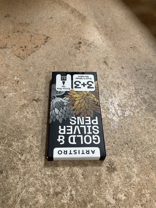 Photo 1 of **ONLY 3 ** ARTISTRO 6 Acrylic Gold & Silver Paint Pens - 0.7mm Extra-Fine Markers - Great for Greeting Cards, Ornament Decor, & More