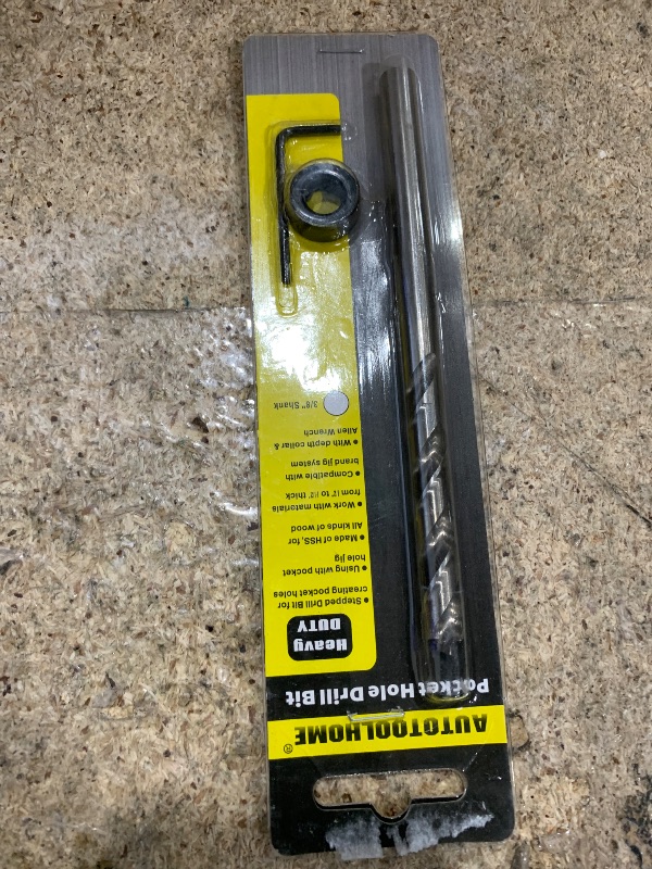Photo 1 of AUTOTOOLHOME 3/8" drill bit with Depth Stop Collar 6.5" Length Replacement Twist Step for Manual pocket hole Jig Master System