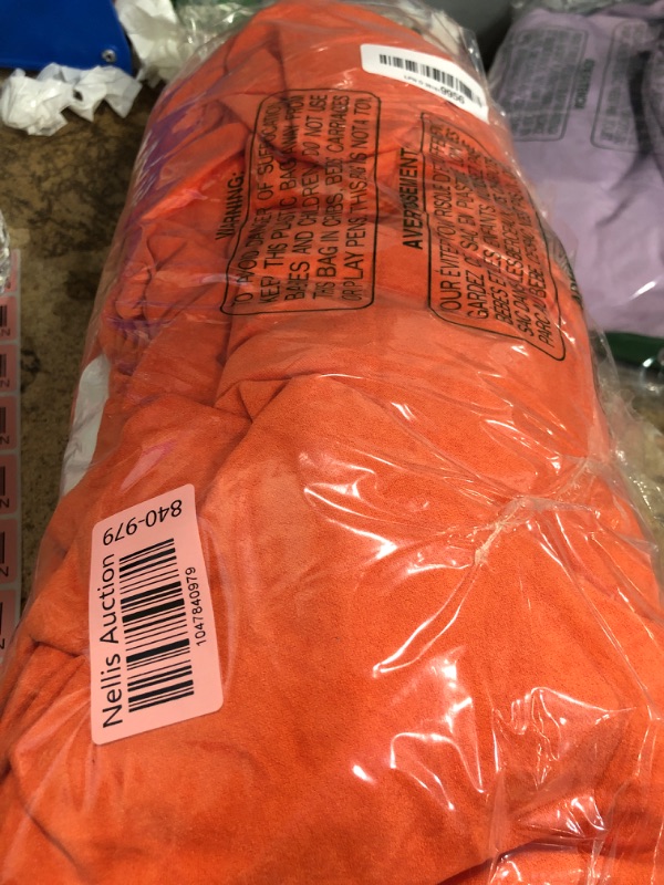 Photo 1 of ***HIGHLY RECOMMENDED TO HAVE REMOVEABLE FUTON BASE TO BE FUNCTIONAL***  Blazing Needles Solid Microsuede Double Corded 8" to 9" Futon Cover, Full, Tangerine Dream