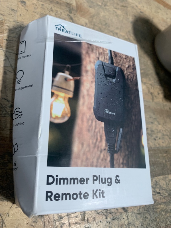 Photo 1 of * MISSING CONTROL* TREATLIFE Dimmer Plug with 100FT Wireless Remote Control, IP44 Weather Resistance, Outdoor Dimmer for String Lights, Lamps, Patio Lights, Max Power 400W