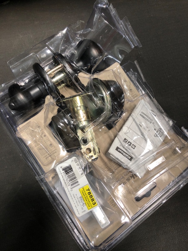 Photo 1 of 690 Cove Keyed Entry Knob and Single Cylinder Deadbolt Combo Pack featuring SmartKey in Venetian Bronze featuring Microban
