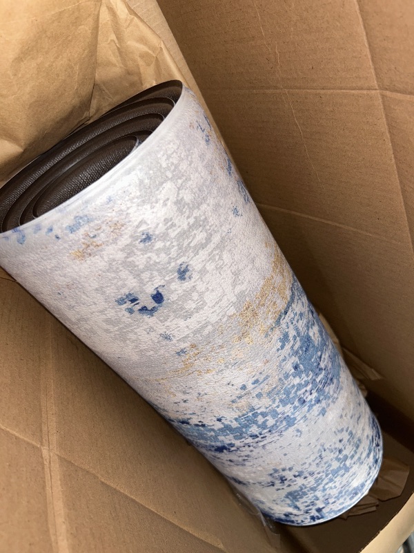 Photo 1 of LEEVAN Anti Fatigue Kitchen Mats, Multi Blue Kitchen Rugs 20"x32"+20"x47", Non-Slip Waterproof Kitchen Floor Mats, Colorful Comfort Mats for Kitchen Floor, Sink, Laundry, Office