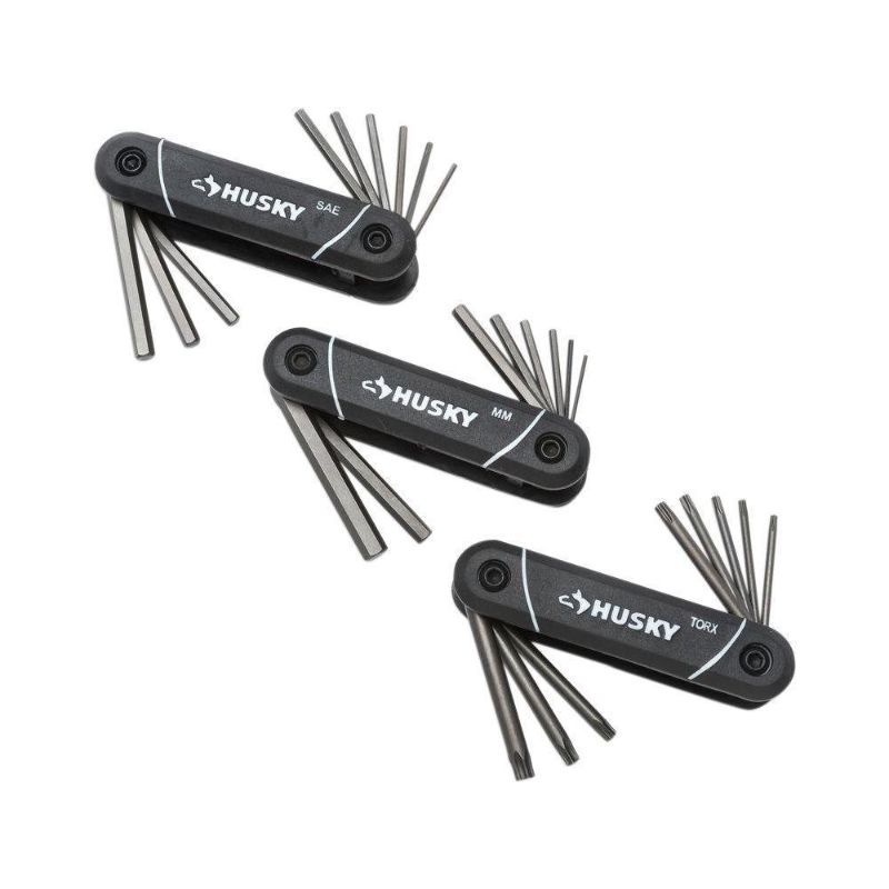 Photo 1 of *ONLY 2* Folding Hex Key Set (9-Piece SAE, 8-Piece MM, 8-Piece Torx)
