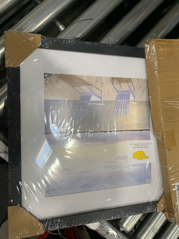 Photo 1 of ***(MAJOR DAMAGE/ SEE NOTES)***VNVNK 15x15 Frame Black, Perfect for 15x15 Inch Picture without Mat or 11x11 Inch Picture with Mat, Home Wall Decor Picture Frame-1 PCS