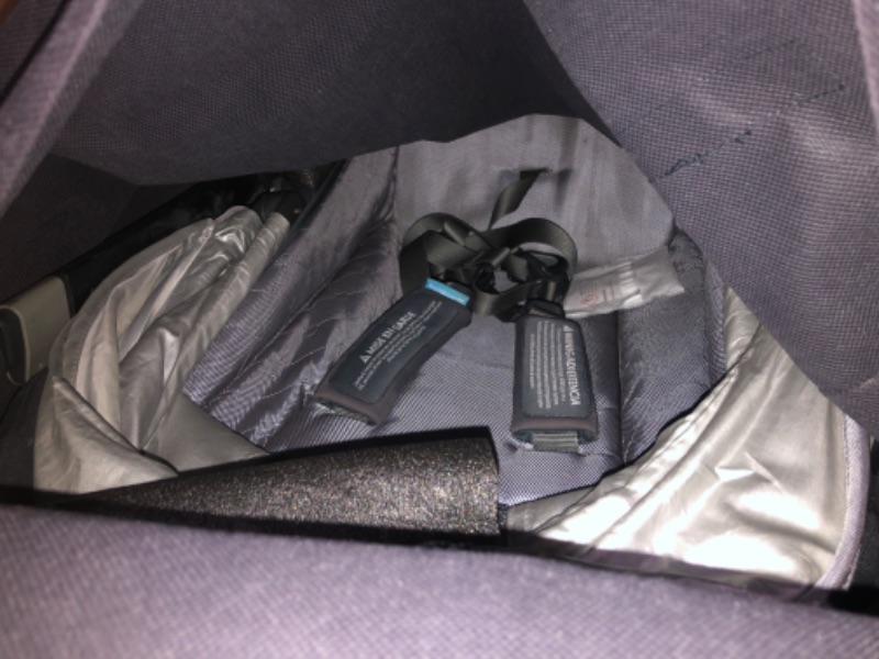 Photo 1 of ****PARTS ONLY***UPPAbaby Vista V3 Stroller - Full-Size Single-to-Double Stroller System - Toddler Seat, Bug Shield, Rain Shield, and Storage Bag Included - Noa (Navy/Carbon Frame/Saddle Leather)