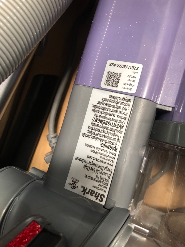 Photo 1 of (LOUD) (USED/FAIR) Shark NV352 Navigator Lift Away Upright Vacuum, Hepa Filter, Anti-Allergen Technology, Swivel Steering, Ideal for Carpet, Stairs, & Bare Floors, with Wide Upholstery & Crevice Tools, Lavender