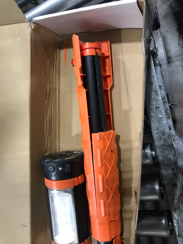 Photo 1 of **FINAL SALE**AKOFUN 12000mAh Camping Light with Stand, Rechargeable Work Light, 10000 Lumen Dimmable Cordless Work Light with 3 LED Lamp Heads, Magnetic Emergency Flashlight with 79" Detachable Tripod