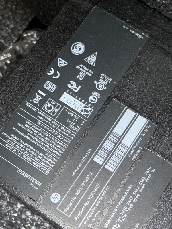 Photo 1 of HP ProDesk 600 G3 SFF Desktop Computer with 21.5" FHD Monitor, Intel Quad Core i5-6500, 16GB DDR4, 256GB SSD, DisplayPort, Keyboard & Mouse, WiFi, BT, Windows 11 Pro (Renewed), Black