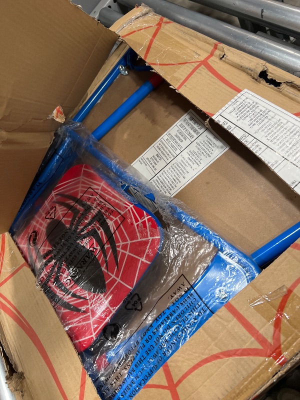 Photo 1 of ************MINOR DAMAGE/MISSING A CHAIR***********************
Idea Nuova Marvel Spiderman 3 Piece Children's Activity Square Table and Chair Set, Ages 3+ (NN201039)