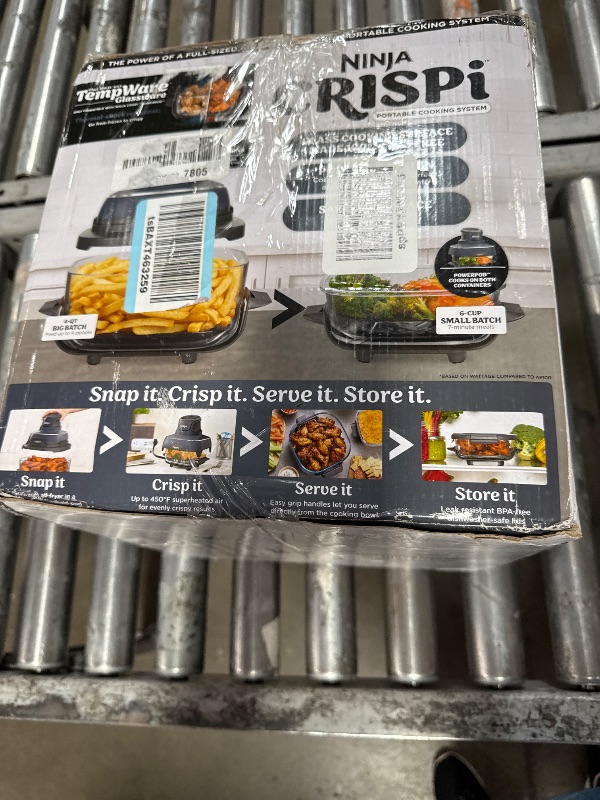 Photo 1 of *** PARTS ONLY *** Ninja Crispi 4-in-1 Portable Glass Air Fryer Cooking System, 1500W, 4QT & 6-Cup TempWare Glass Containers with Storage Lids, Microwave, Freezer & Dishwasher Safe, Cyberspace Gray, FN101GY