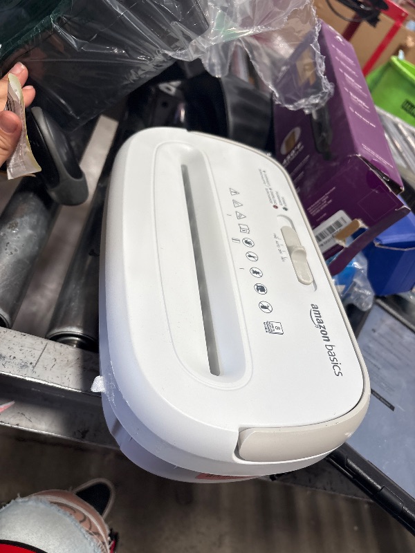 Photo 1 of ****** TOP PART ONLY****** Amazon Basics Cross Cut Paper and Credit Card Shredder for Security - 8-Sheet, Heavy Duty, White