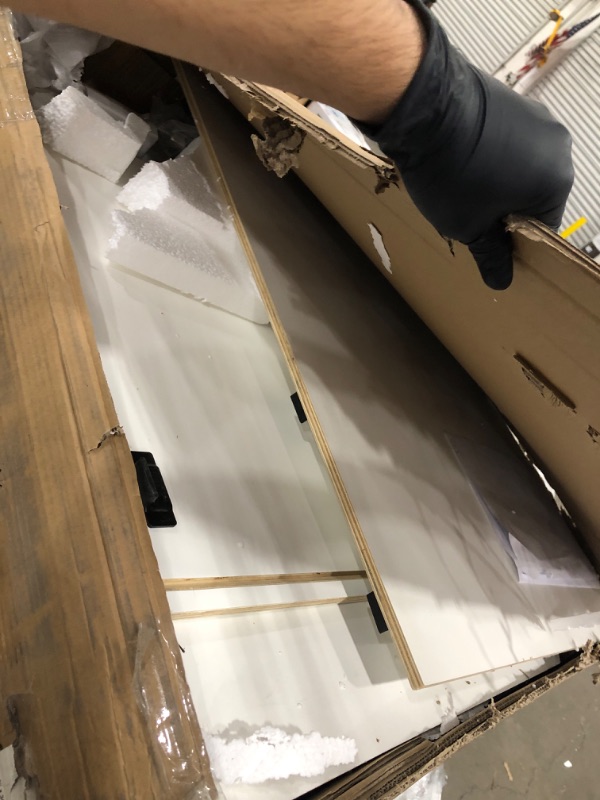 Photo 1 of *** PARTS ONLY *** Brookings r Unassembled Lazy Susan Kitchen Cabinet LS36, 36 W x 24 D x 34.5 H, Painted White, Solid Wood, Design House, 561431