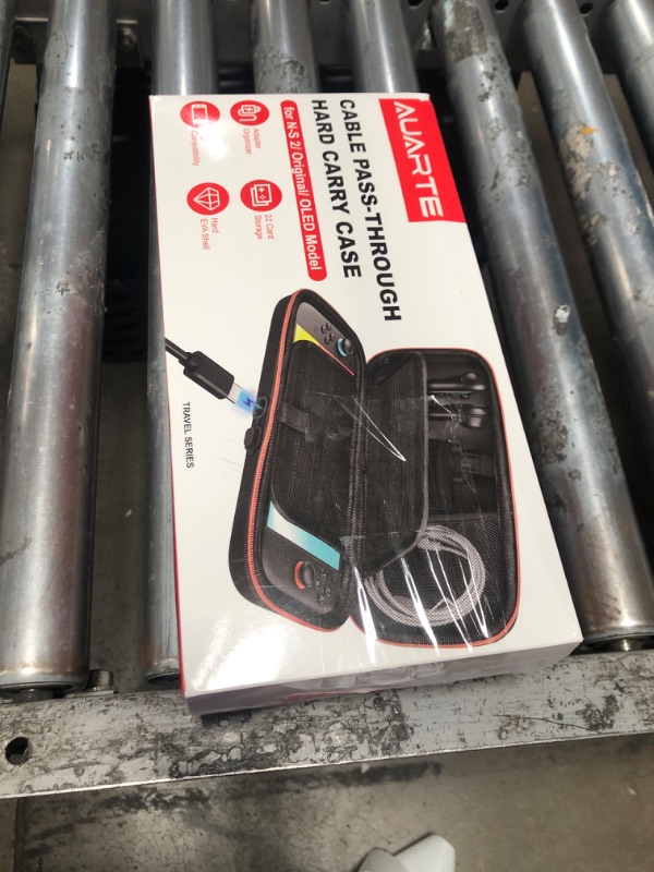 Photo 1 of [Charge inside] Carrying Case for Nintendo Switch 2 2025 / Switch OLED / Switch with Adapter and Joy-Con Storage, Travel Case for Switch 2 Console with 22 Game Card Storage, Carbon Black