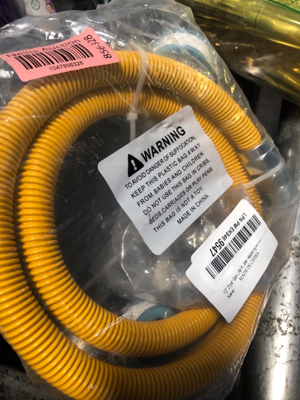 Photo 1 of 72" Dryer Gas Line Hose/Appliance 3/4 Flexible Natural Gas Line with Connector 1/2" MIP 1/2"FIP 3/4"MIP Fitting,5/8" OD(1/2" ID) Gas Range Connector Kit for Gas Stove,Dryer,Water Heater-by MIFLUS