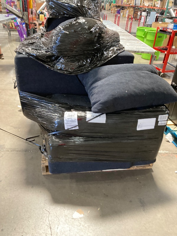 Photo 1 of *** TRUCK PICKUP *** Vamcheer Modular Sectional Sofa with Chaise, Modern L Shaped Cloud Couch with Deep Seat, Sectional Couches for Living Room, Bedroom, Office, No Assembly Required, Black