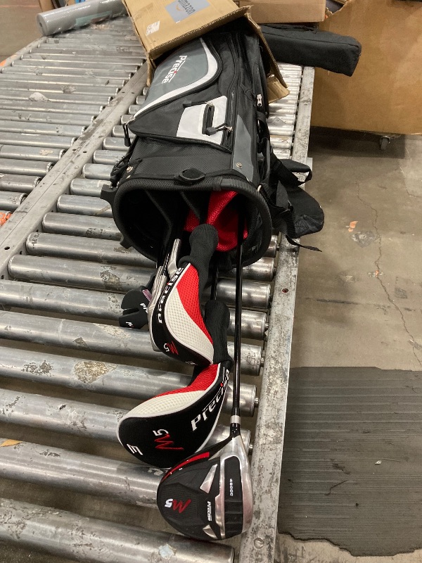 Photo 1 of 14-Piece Men's All Graphite Complete Golf Club Set: Titanium Driver, Fairway, Hybrid, S.S. 5-PW Irons, Putter, Stand Bag - Men’s Golf Clubs for Left Handed Golfers, Regular